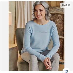 NWT Woolovers Cashmere Sweater / Size M / Blue